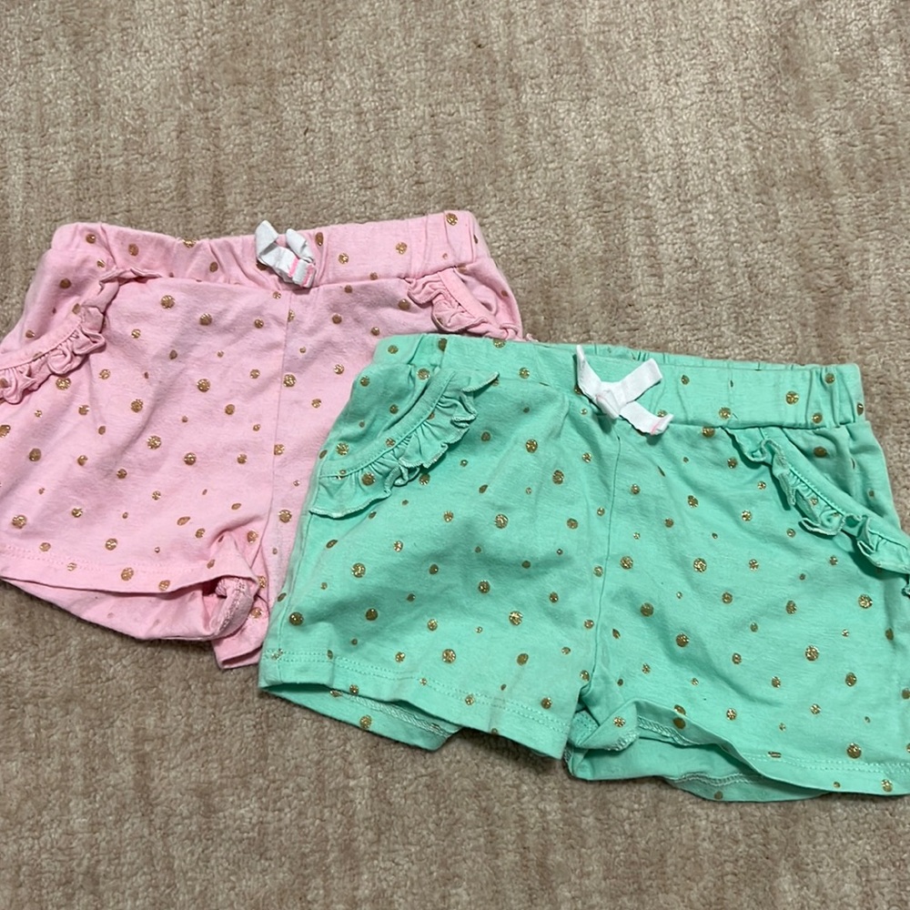 2T Shorts Pink and Green